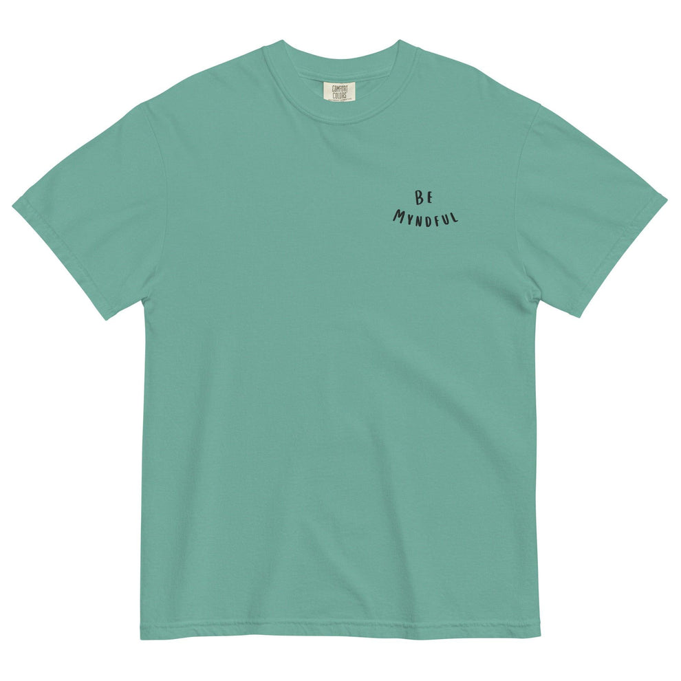 Be Myndful Mental Health Tee Green - Myndful Apparel
