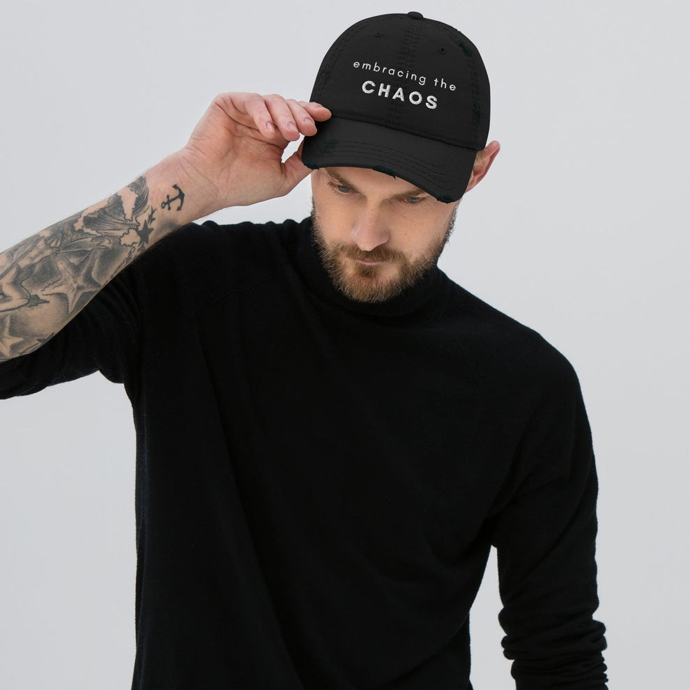 Embracing Chaos Distressed Hat - Myndful Apparel