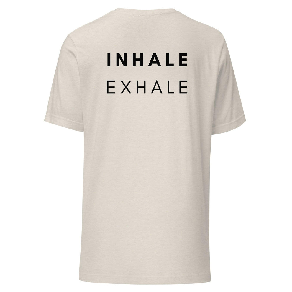 Inhale Exhale Mental Health Tee Heather Dust - Myndful Apparel