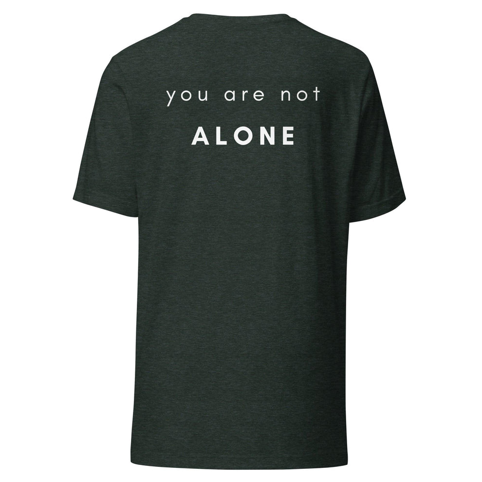 Not Alone Mental Health Tee Charcoal - Myndful Apparel