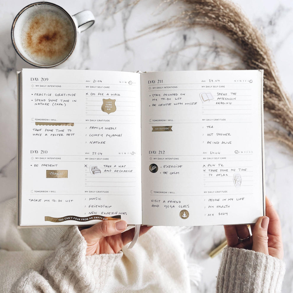 Self-Care Journal Almond - Myndful Apparel