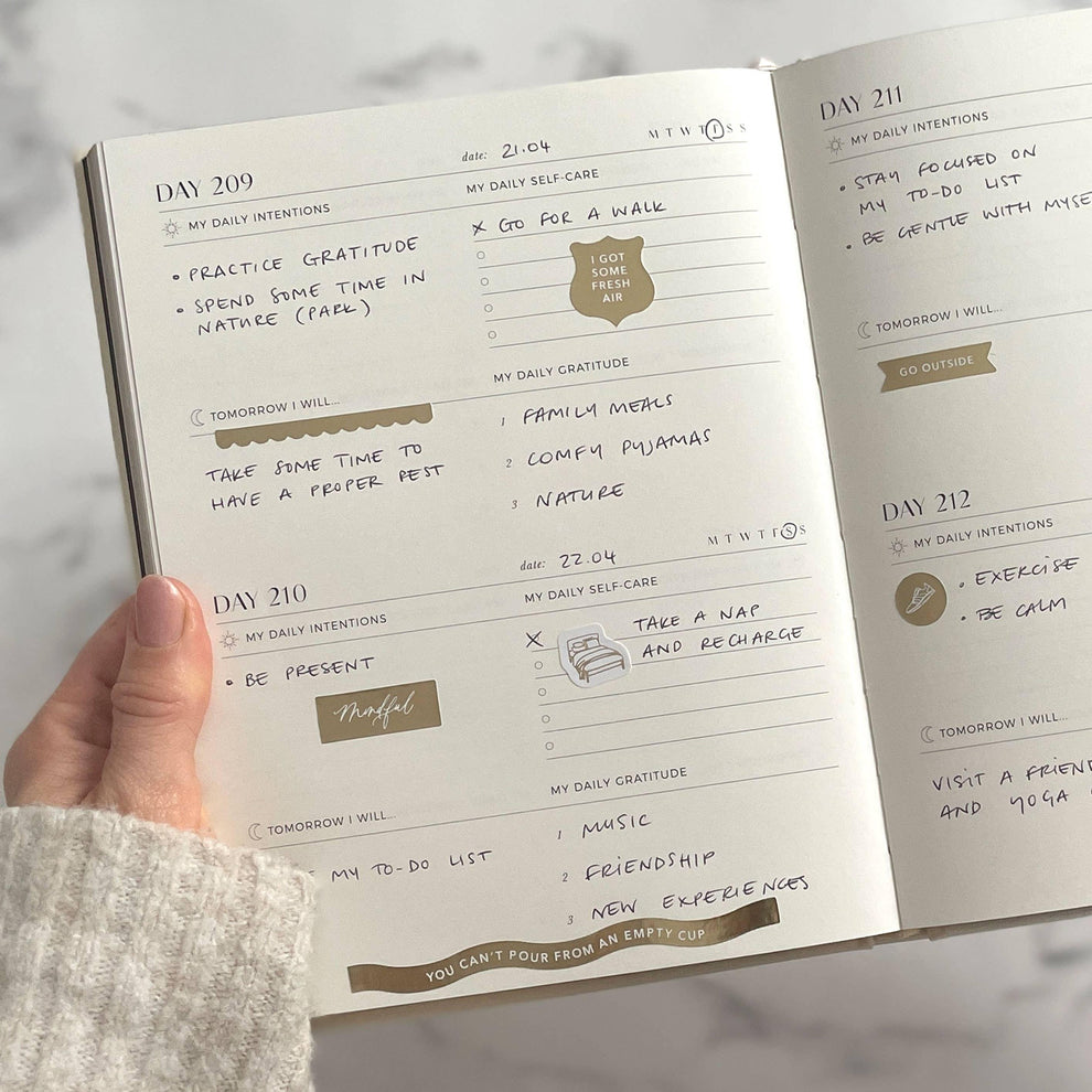 Self-Care Journal Black - Myndful Apparel