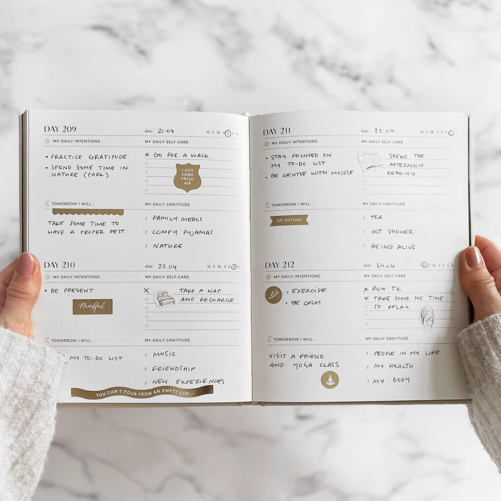 Self-Care Journal Black - Myndful Apparel